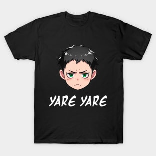 Annoyed Anime Emoji Yare Yare - Anime Shirt T-Shirt